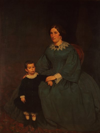 Portrait de Cecilia R. de Peralta Ramos et son fils - Prilidiano Pueyrredon